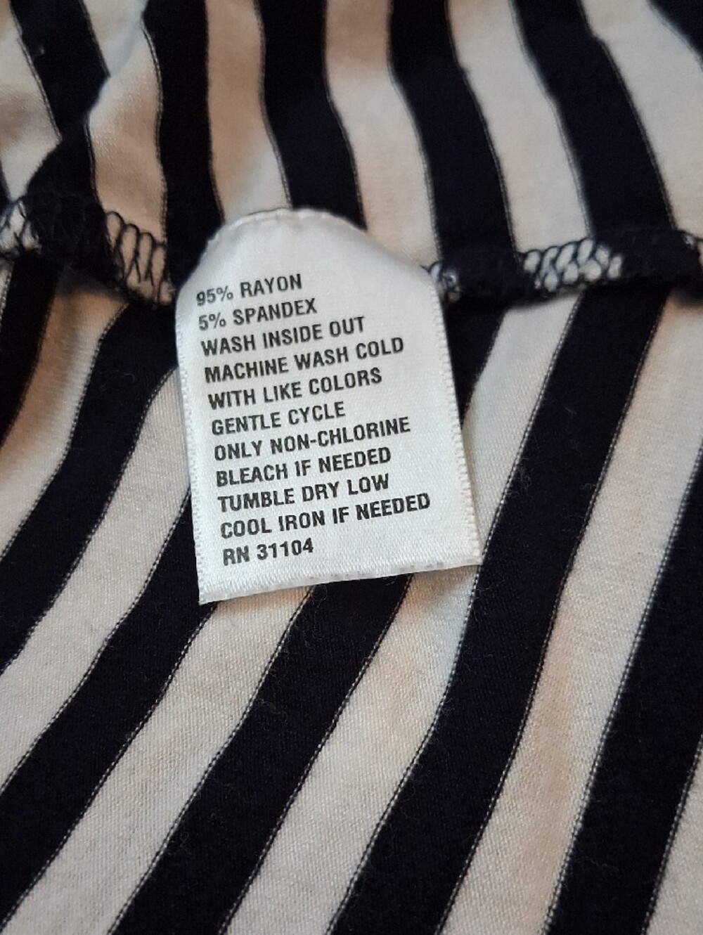 crown & ivy Black and White Striped Ruffle V-Neck Tank Top - Picture 5 of 5
